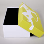 white and yellow customized box